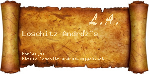 Loschitz András névjegykártya