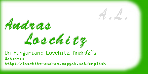 andras loschitz business card
